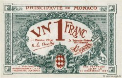 1 Franc Spécimen MONACO  1920 P.05rs NEUF