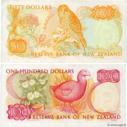 50 et 100 Dollars Lot NOUVELLE-ZÉLANDE  1985 P.174b et P.175b TTB+