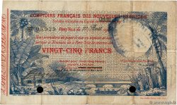 25 Francs NUOVE EBRIDI  1921 P.A1 MB