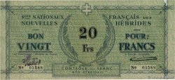 20 Francs NUOVE EBRIDI  1943 P.02 SPL
