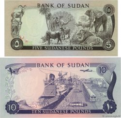 5 et 10 Pounds Lot SUDAN  1978 P.14b et P.15b AU