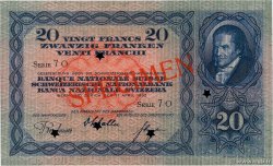 20 Francs Spécimen SUISSE  1935 P.39es UNC