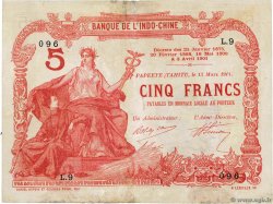 5 Francs TAHITI  1914 P.01b RC+