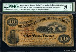 10 Pesos Fuertes ARGENTINA  1876 PS.0517b