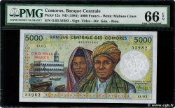 5000 Francs COMORES  1984 P.12a