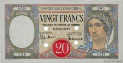 20 Francs Spécimen DJIBOUTI  1941 P.07Bs