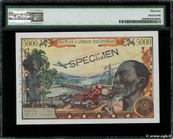 5000 Francs Spécimen EQUATORIAL AFRICAN STATES (FRENCH)  1963 P.06cs SC+