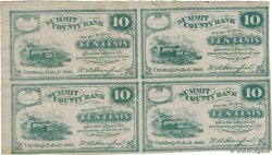 10 Cents Planche VEREINIGTE STAATEN VON AMERIKA Cuyahoga Falls 1862 P.- VZ