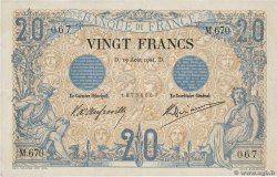 20 Francs NOIR FRANKREICH  1904 F.09.03 VZ