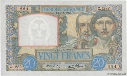 20 Francs TRAVAIL ET SCIENCE FRANCIA  1940 F.12.08 SPL+
