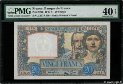 20 Francs TRAVAIL ET SCIENCE FRANCE  1941 F.12.13 XF-