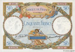 50 Francs LUC OLIVIER MERSON FRANCE  1927 F.15.01 XF+