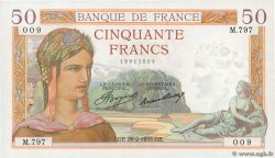 50 Francs CÉRÈS FRANCE  1935 F.17.05 AU