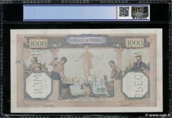 1000 Francs CÉRÈS ET MERCURE Spécimen FRANCE  1927 F.37.01Sp VF+