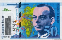 50 Francs SAINT-EXUPÉRY modifié Barre Fauté FRANCE  1996 F.73f7.02 UNC
