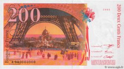 200 Francs EIFFEL Spécimen FRANCIA  1995 F.75.01Spn AU+