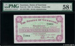 10 Shillings GUERNSEY  1966 P.42c AU