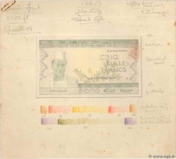 5000 Francs Dessin GUINEA  1958 (P.15v) EBC