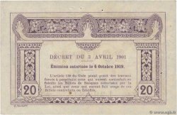 20 Cents FRENCH INDOCHINA  1919 P.045b XF+
