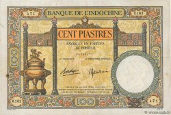 100 Piastres INDOCHINE FRANÇAISE  1936 P.051d TTB