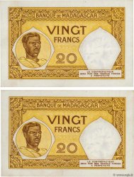 20 Francs Consécutifs MADAGASCAR  1948 P.037 AU-
