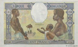 100 Francs MADAGASCAR  1937 P.040 SPL+