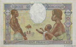100 Francs MADAGASCAR  1948 P.040 XF-