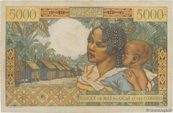 5000 Francs MADAGASCAR  1950 P.049a F+