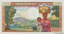 5000 Francs - 1000 Ariary MADAGASCAR  1966 P.060a SC+