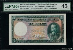 10 Dollars MALAYSIA - STRAITS SETTLEMENTS  1935 P.18b XF
