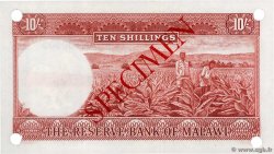 10 Shillings Spécimen MALAWI  1964 P.02s UNC-