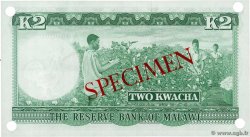 2 Kwacha Spécimen MALAWI  1971 P.07s NEUF