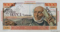 5000 Francs Schoelcher Spécimen MARTINIQUE  1946 P.34s FDC