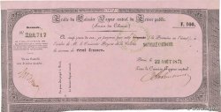 100 Francs NOUVELLE CALÉDONIE Nouméa 1871 P.- pr.NEUF