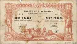 100 Francs TAHITI  1920 P.06b VG