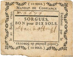 10 Sols FRANCE régionalisme et divers Sorgues 1792 Kc.13.128a