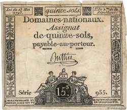 15 Sols Fauté FRANCE  1793 Ass.41b-v1c