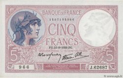 5 Francs FEMME CASQUÉE modifié FRANCE  1939 F.04.09