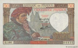50 Francs JACQUES CŒUR FRANCE  1942 F.19.19
