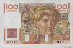 100 Francs JEUNE PAYSAN FRANCE  1951 F.28.30 pr.NEUF