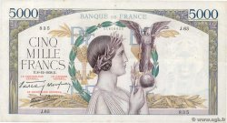 5000 Francs VICTOIRE Impression à plat FRANKREICH  1938 F.46.01 fSS