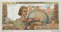 10000 Francs GÉNIE FRANÇAIS FRANCE  1953 F.50.66 VF+