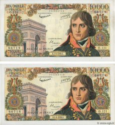 10000 Francs BONAPARTE Consécutifs FRANCIA  1958 F.51.12 EBC+