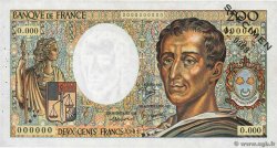 200 Francs MONTESQUIEU Spécimen FRANKREICH  1981 F.70.01Spn VZ