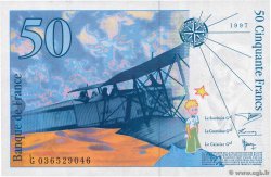 50 Francs SAINT-EXUPÉRY modifié FRANCIA  1997 F.73.04 FDC