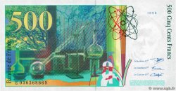 500 Francs PIERRE ET MARIE CURIE FRANKREICH  1996 F.76.03 fST+