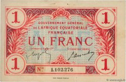 1 Franc AFRIQUE ÉQUATORIALE FRANÇAISE  1917 P.02a VF