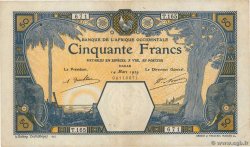 50 Francs DAKAR FRENCH WEST AFRICA Dakar 1929 P.09Bc BB