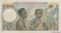 5000 Francs FRENCH WEST AFRICA  1950 P.43 VF