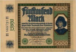 5000 Mark GERMANIA  1922 P.077 FDC